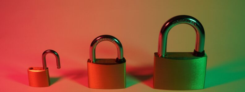 Three locks illustrating cyber resilience