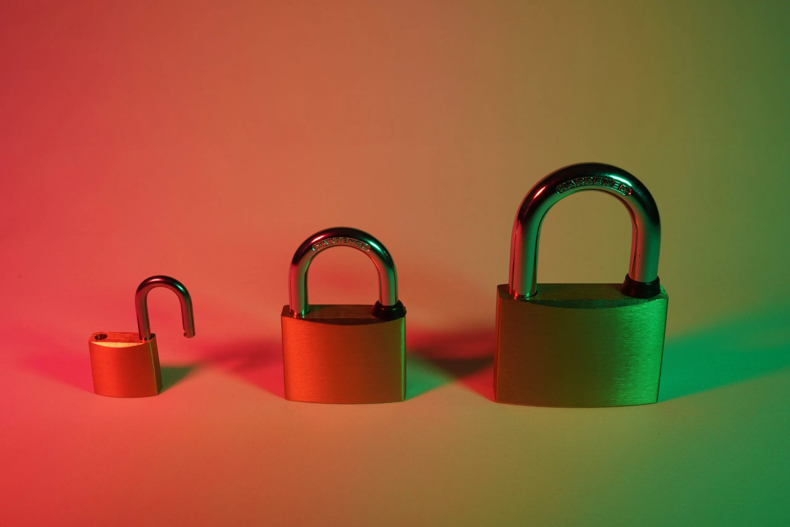 Three locks illustrating cyber resilience